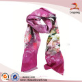 Satin Silk Custom Printed Scarves For Wholesale, Logo Print Silk Scarf, Chinese Silk Scarf